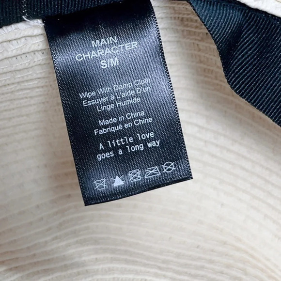 Aritzia Main Character Raven Straw Hat Color Natural And Black - Picture 6 of 7